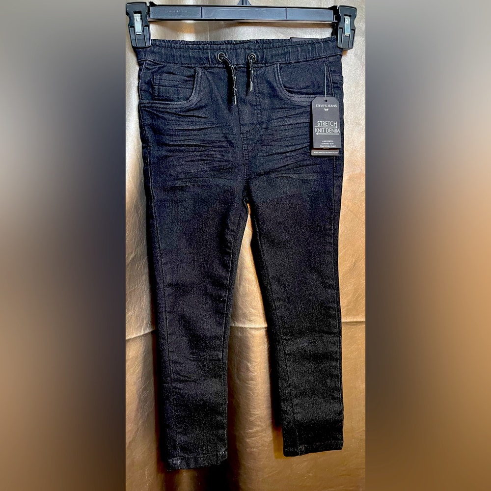 Kids Size 4 Steve’s Jeans Blackwash NWT Unisex